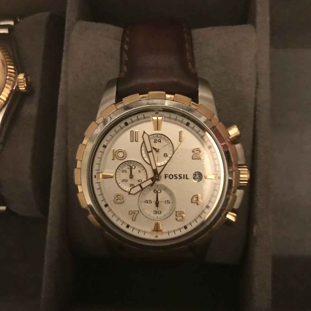Fossil Chronograph leather strap